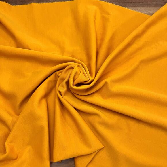 Vintage Fabric 3 Yards Orange Yellow Poly Solid Stretch Heavyweight 68 in width - Picture 7 of 7
